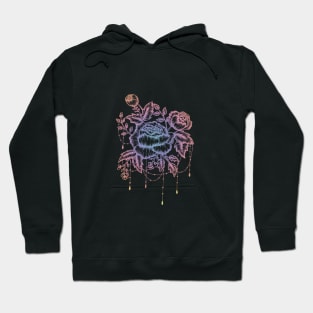 Colorful gradient floral design Hoodie